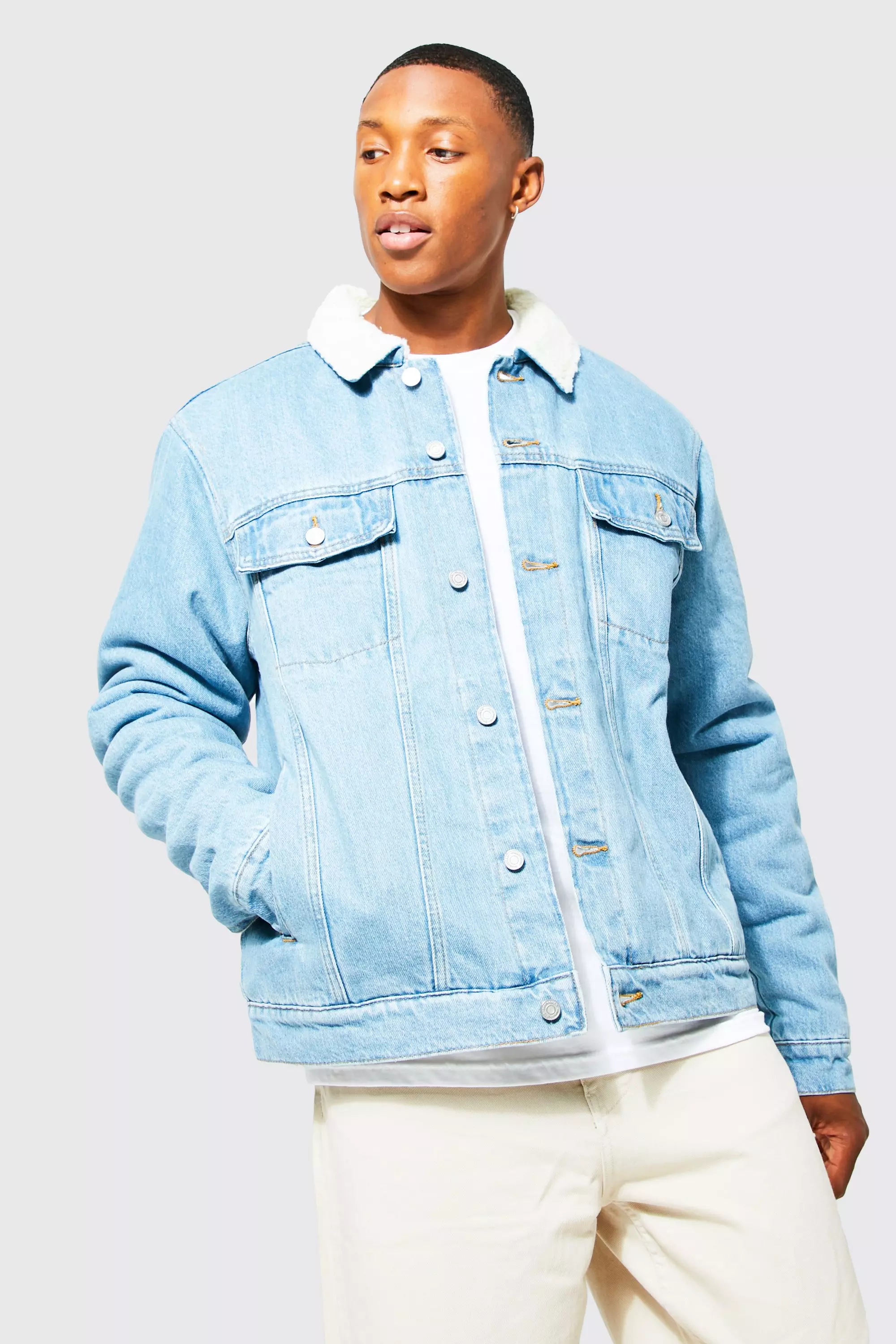 Mens borg clearance denim jacket